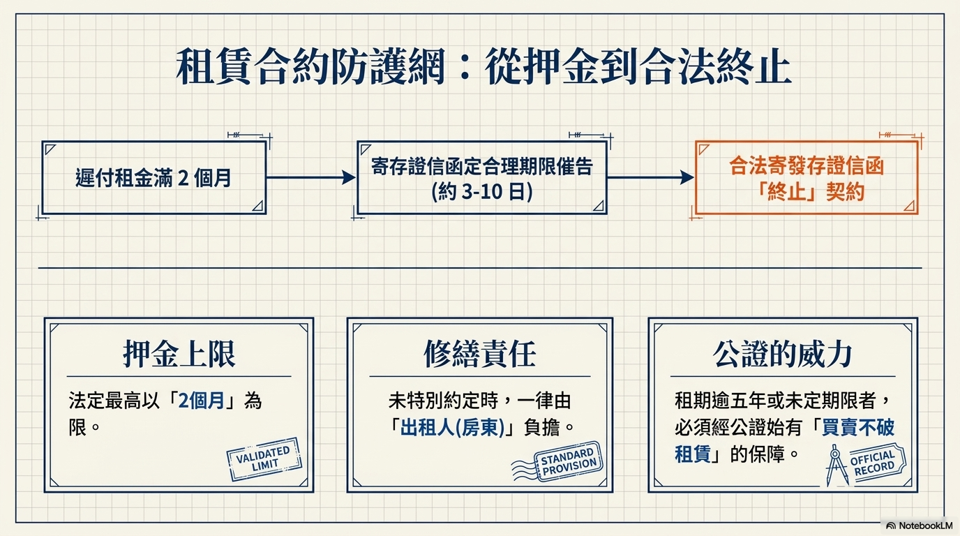 租賃合約防護網：從押金到合法終止